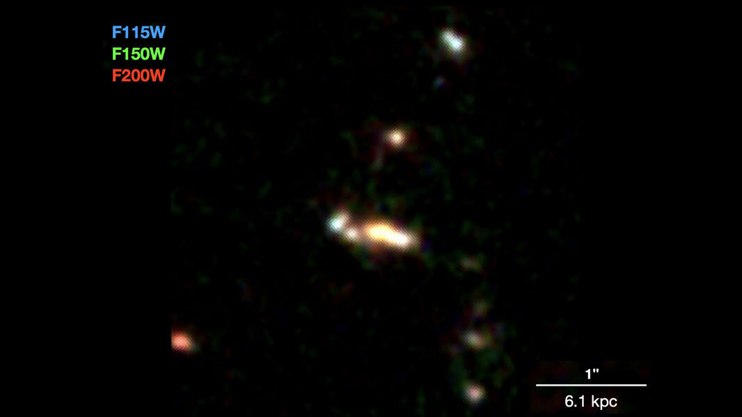 Телескоп Уэбба запечатлел раннее образование галактики