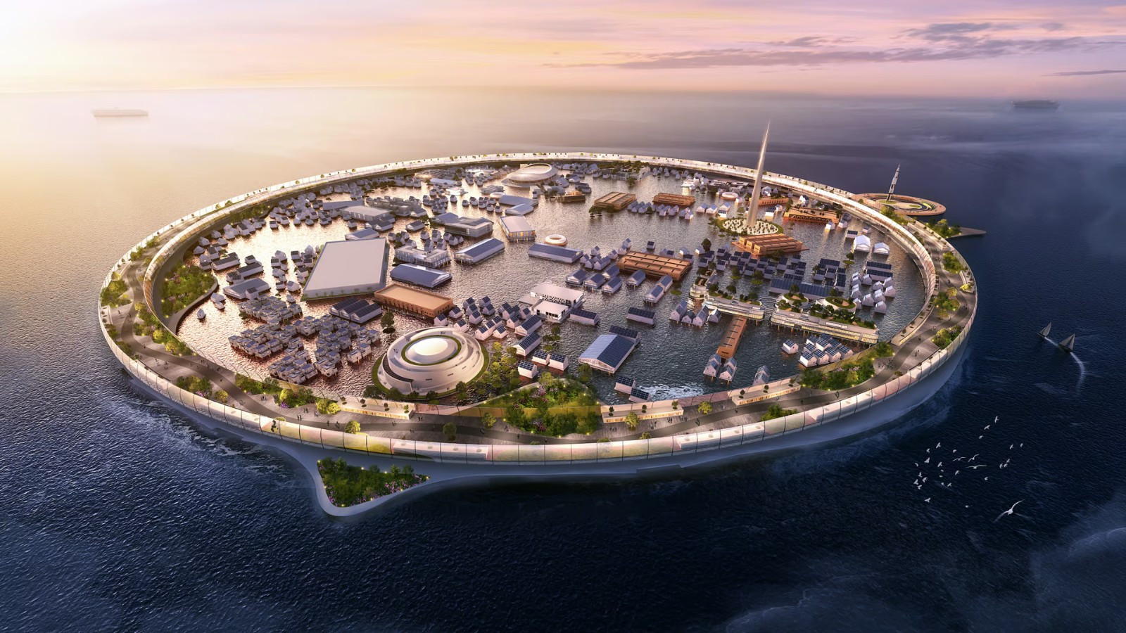 Планируется чрезвычайно амбициозный самодостаточный плавучий город на 40 000 человек