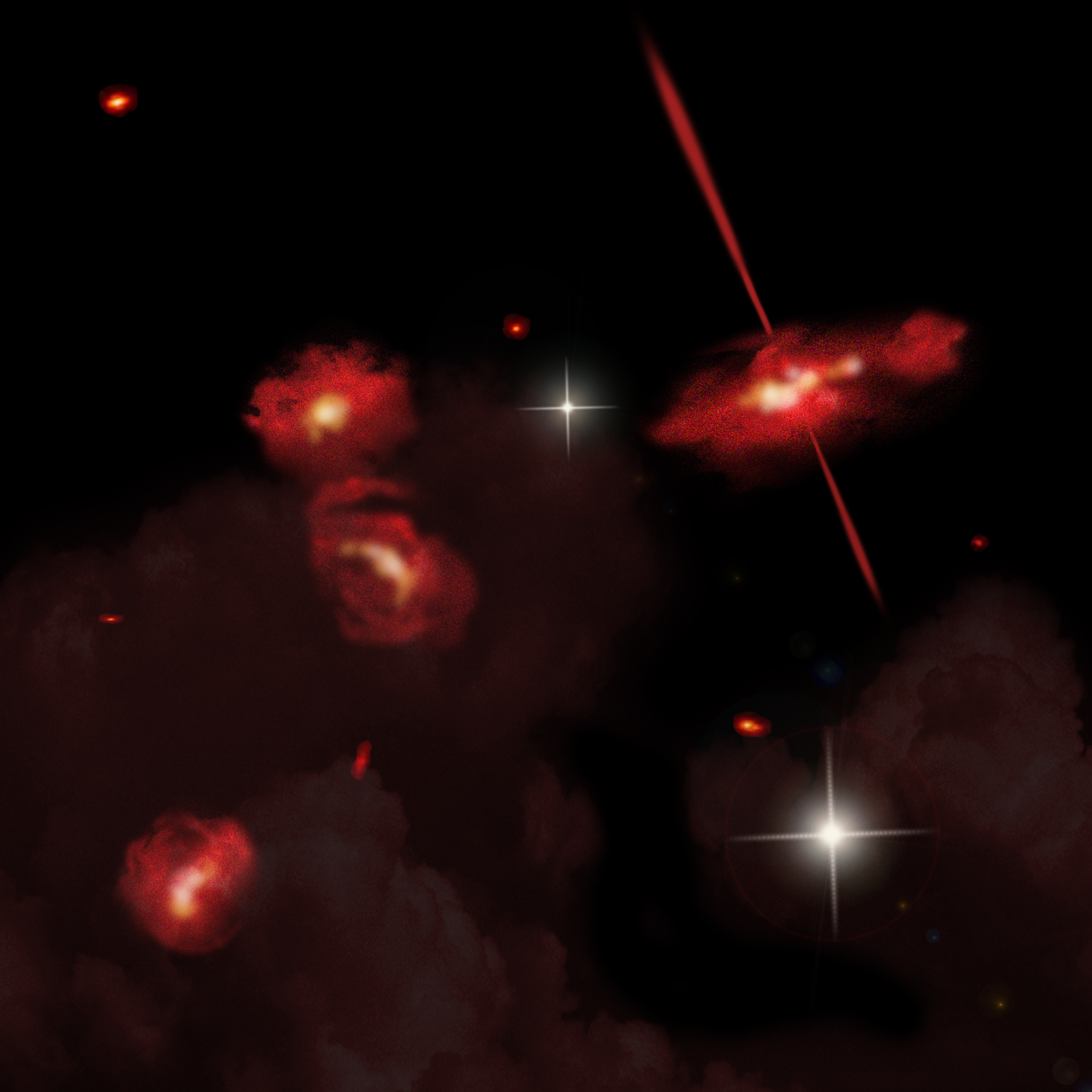 В далекой Вселенной найдены необычные красные галактики 