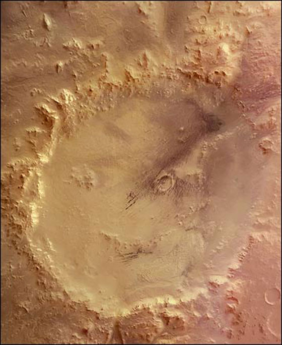Смайлик МАРСА кратер