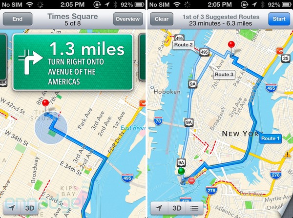 Обновленное приложение навигации iOS6