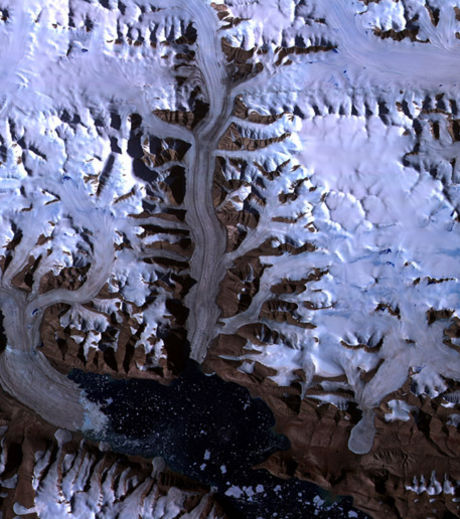 Как выглядят ледники из космоса?