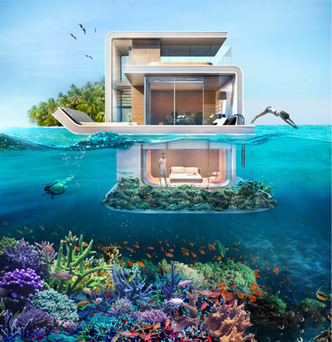 Плавающий дом в Дубаях