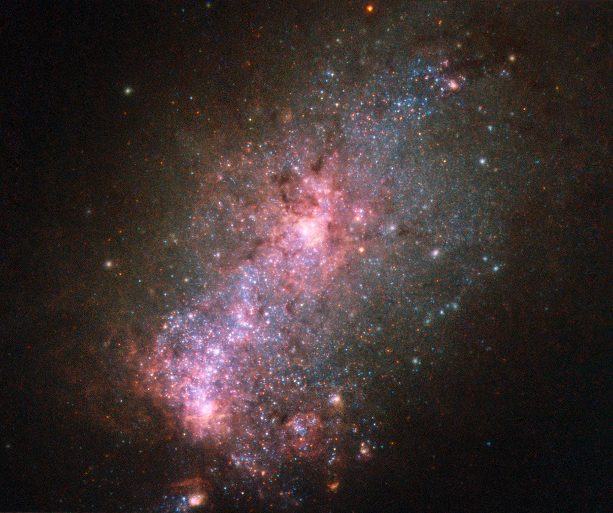 Яркое ядро галактики от Хаббла