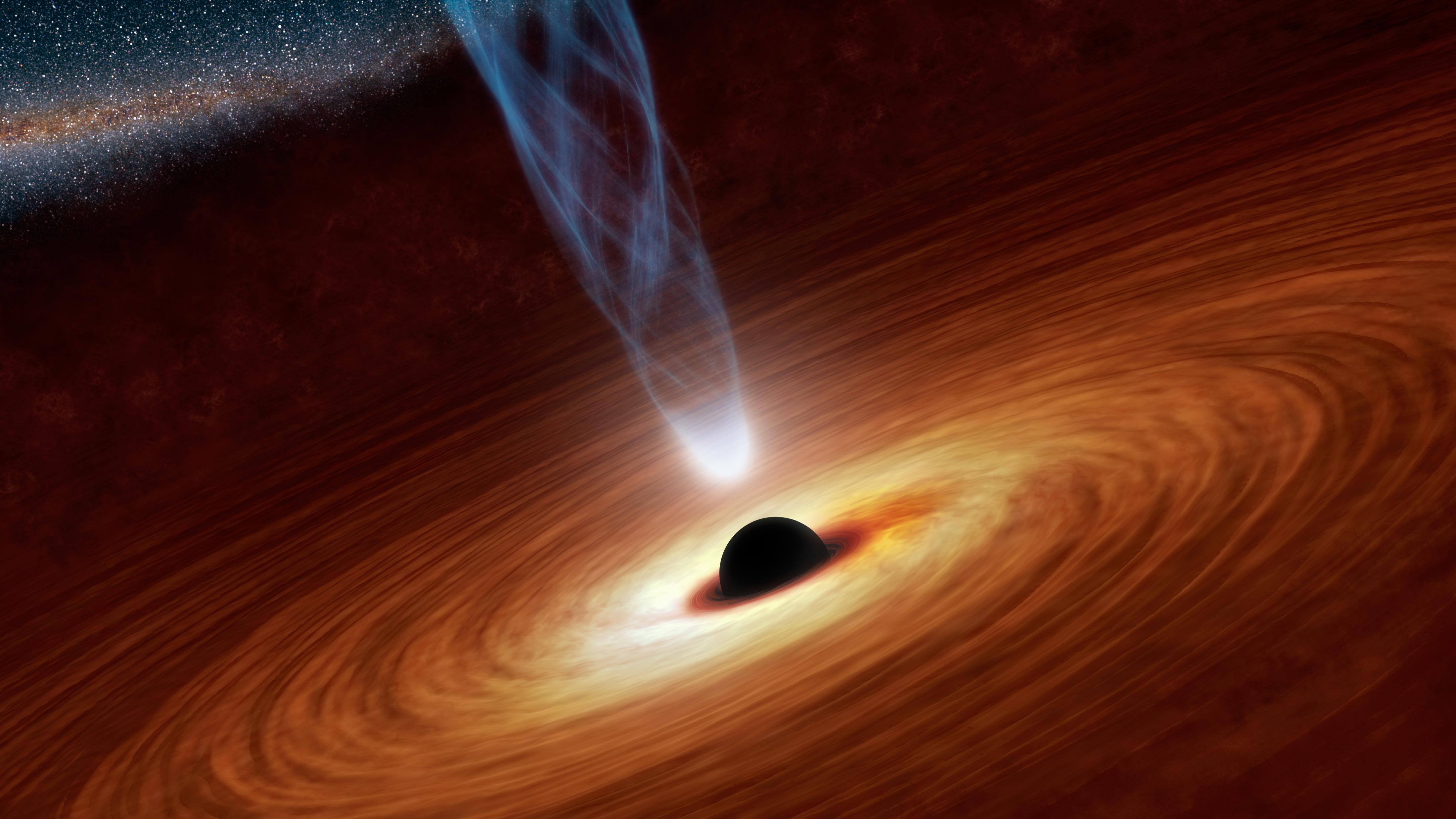 Во время «обеда» была измерена скорость вращения черных дыр