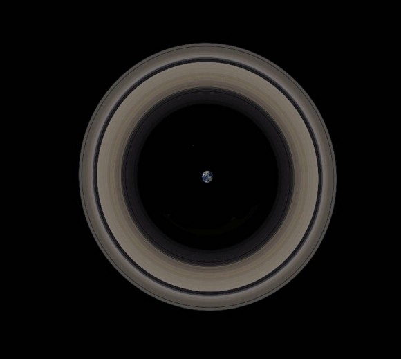 Земля с кольцами Сатурна