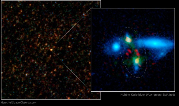 Исключительная мега-галактика на фото