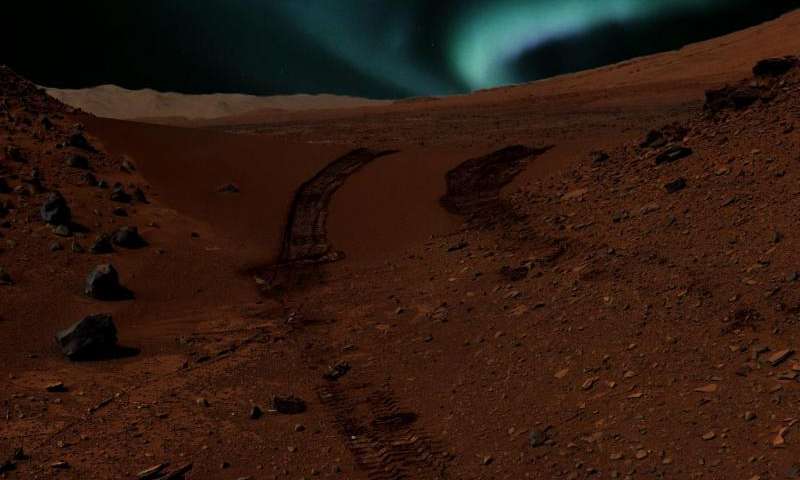 Сходство между полярными сияниями Марса и Земли