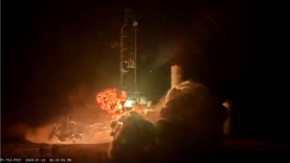 Испытание ракетного двигателя Firefly Aerospace закончилось пожаром