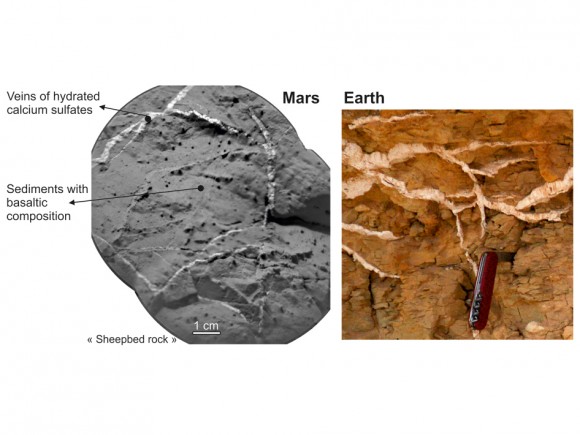 Курьозити обнаружил залежи кальция на Марсе