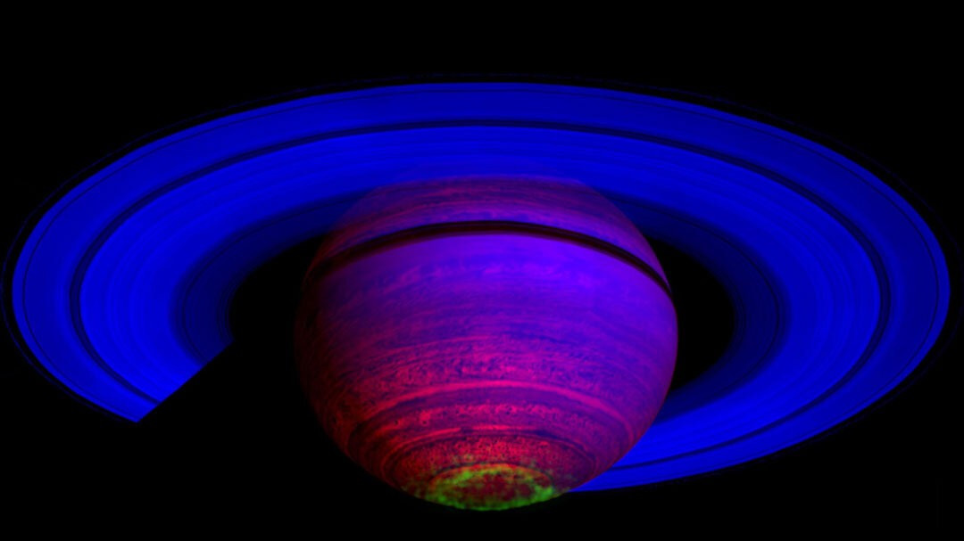 Необычайное полярное сияние генерируют ветры Сатурна