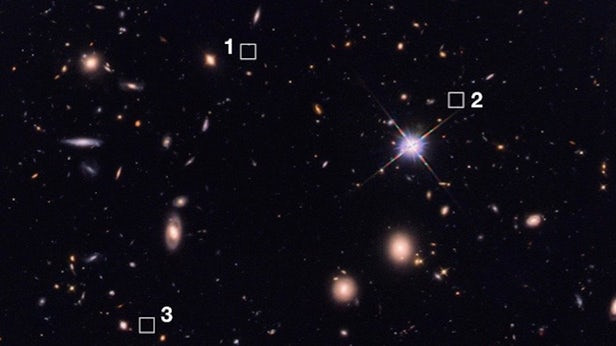 Астрономы обнаружили 39 древних массивных галактик