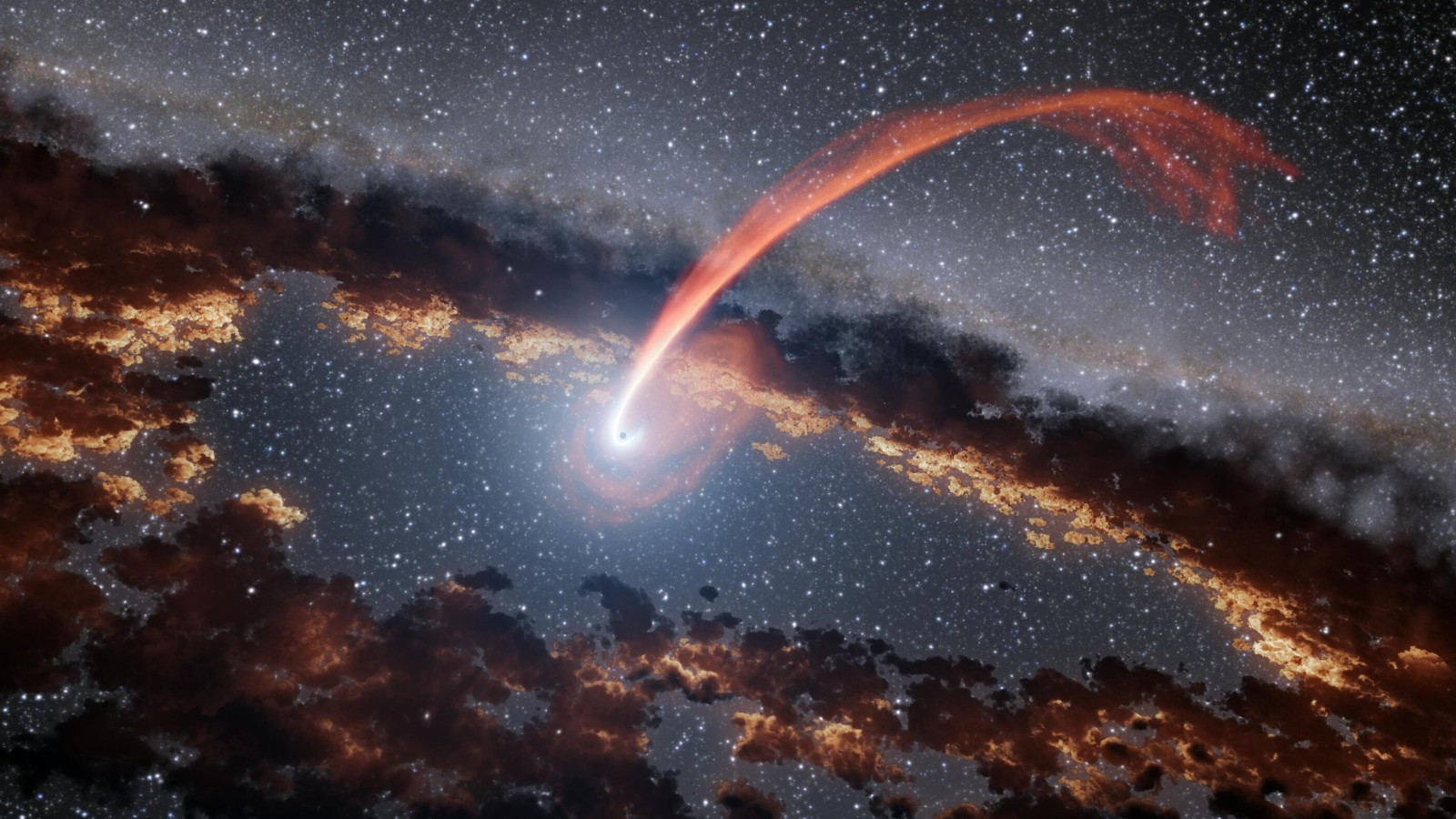 Команда физиков разработала модель, отображающую удивительную орбиту звезды вокруг сверхмассивной черной дыры