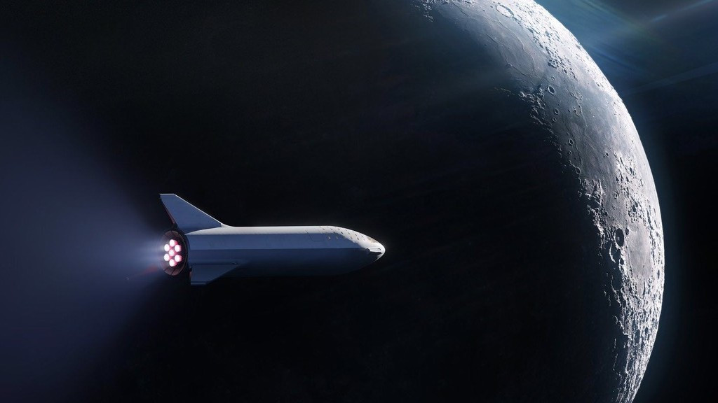 Неизвестный турист летит к Луне на BFR от SpaceX