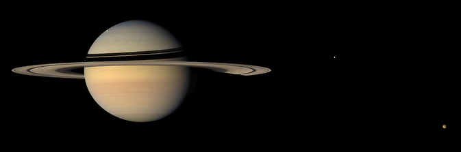 Определен центр тяжести системы Сатурна