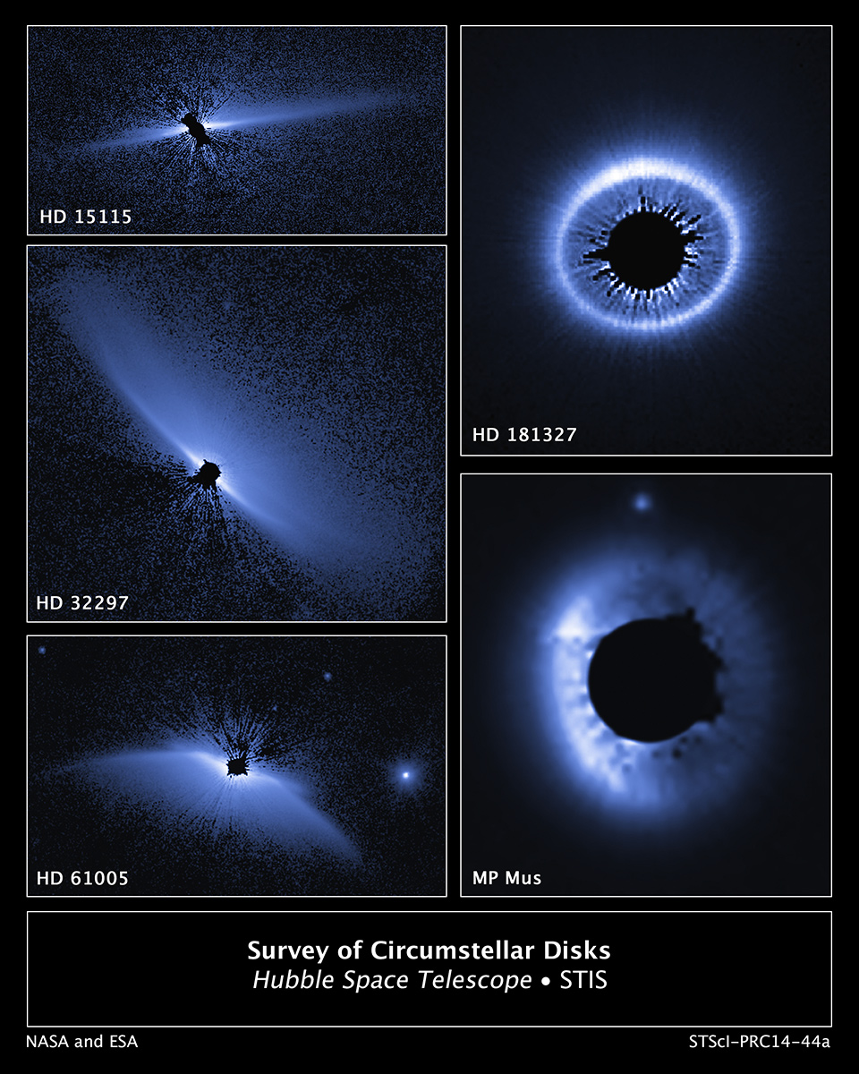 Хаббл исследовал диски вокруг некоторых звезд