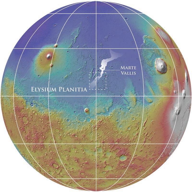 Древнейшая «гидросистема» Марса в 3D