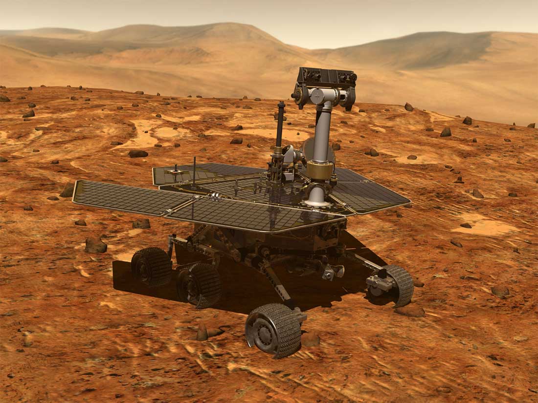 12 лет назад марсоход Spirit совершил посадку на поверхности Марса