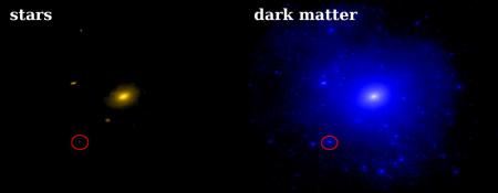 Темная материя доминирует в соседней галактике
