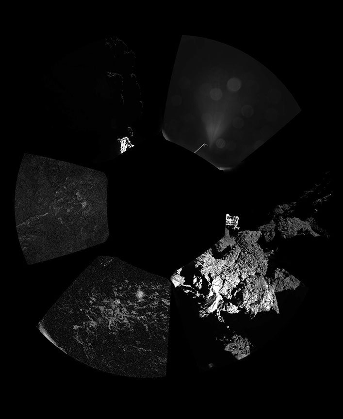 Первая панорама с поверхности кометы
