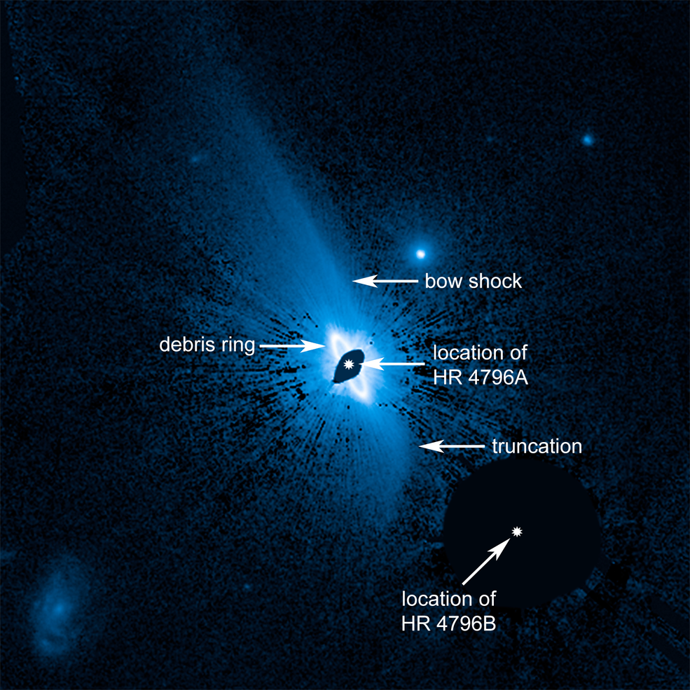 Хаббл и звезда HR 4796 А.