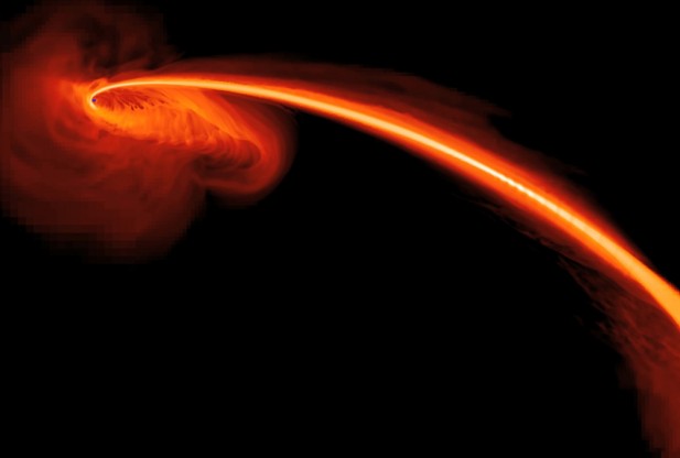 Исследователи создали модель огромных галактических вспышек от «накормленных» черных дыр