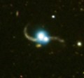 Слияние галактик образует бинарный квазар