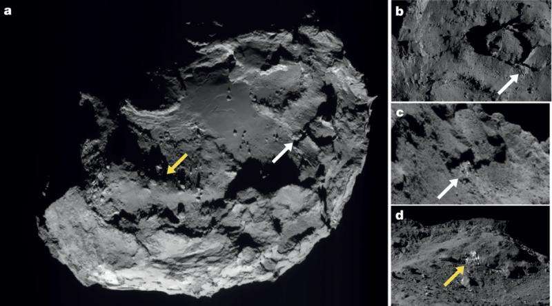 Водяной лед обнаружен на поверхности кометы 67P
