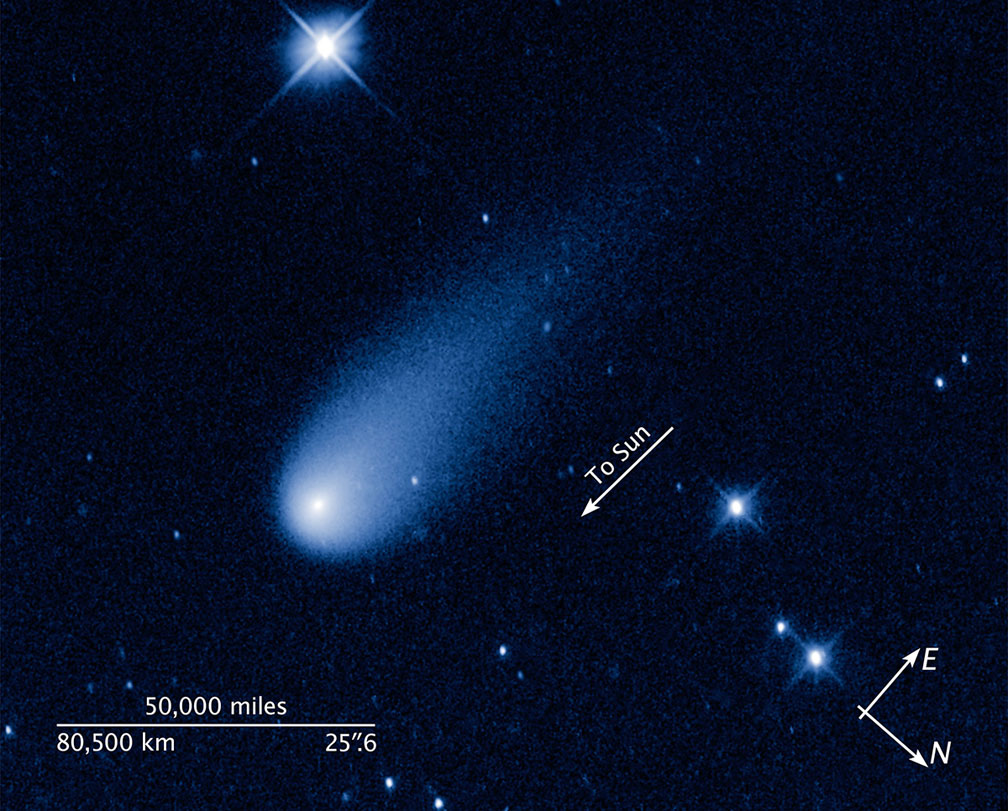 Видео кометы ISON от Хаббла