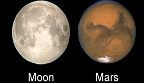 27 августа был ли Марс размером с Луну?