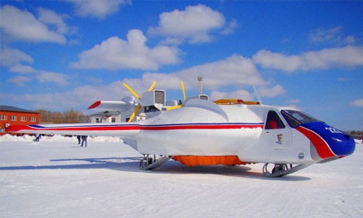 Гибридный самолет ESTOLAS представляет собой сочетание самолета, вертолета, корабля на воздушной подушке и дирижабля