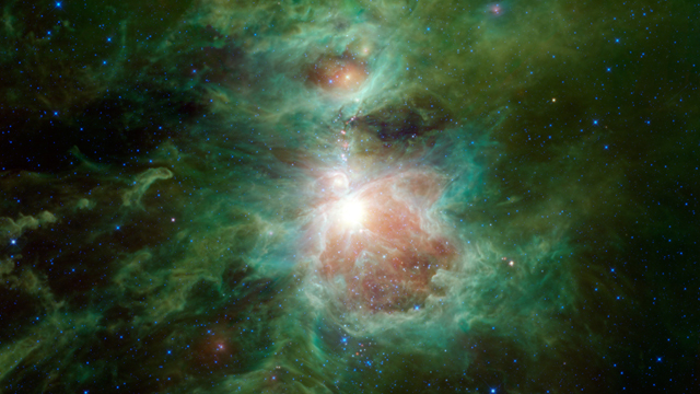 Телескоп WISE чувствует жар туманности Ориона