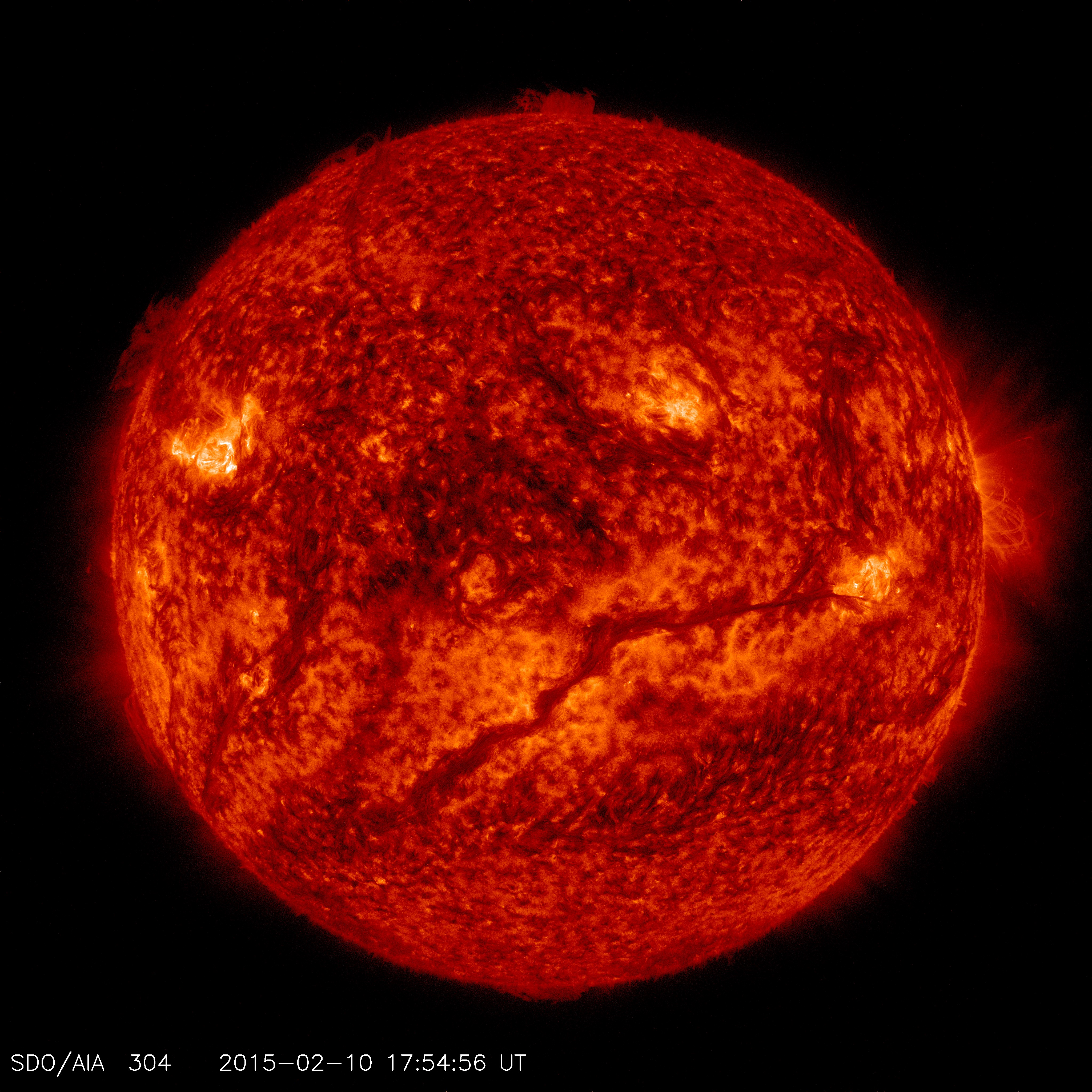Изображение солнечной нити от SDO