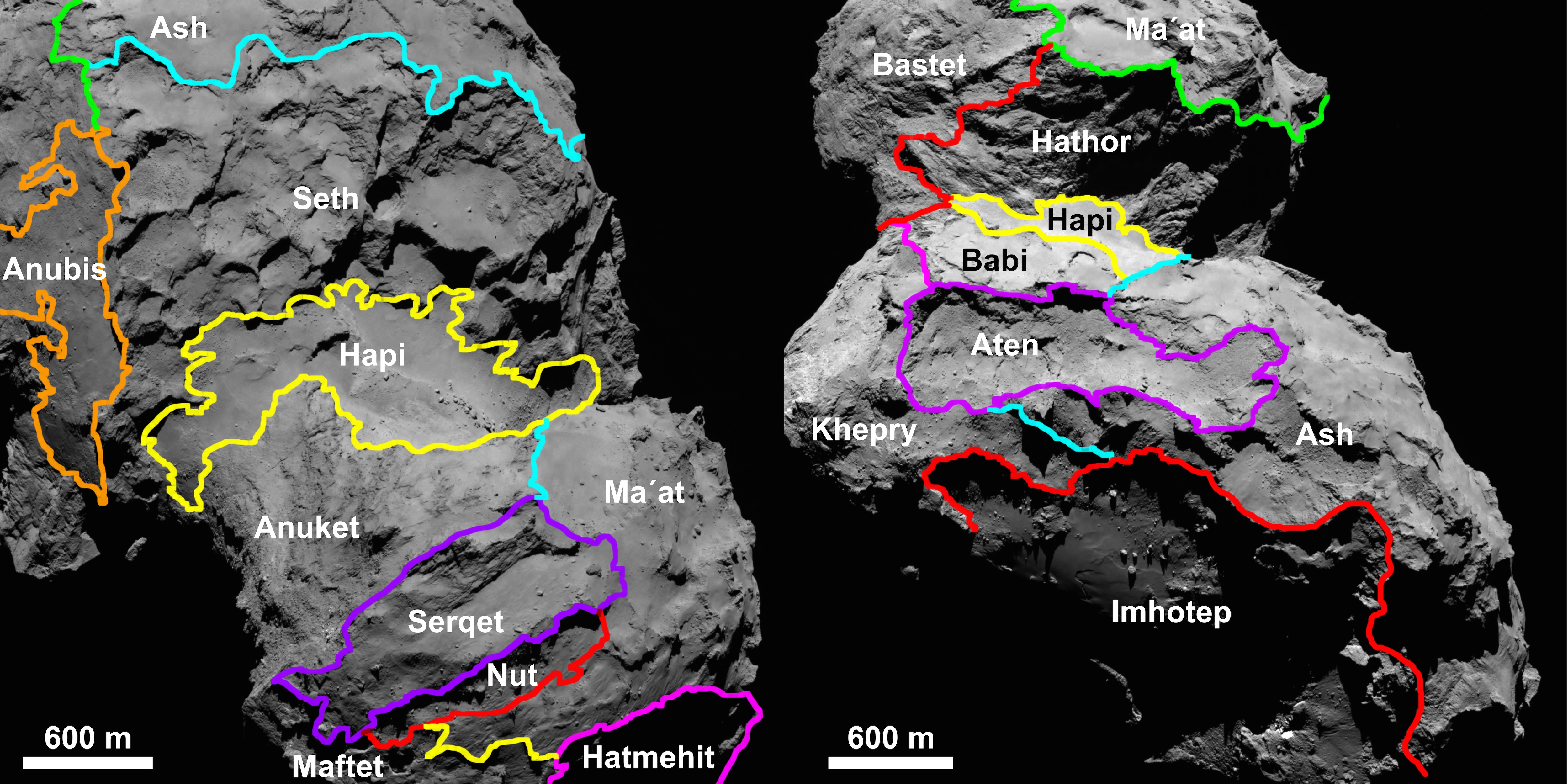 Как «Розетта» видит «великий раздел» кометы
