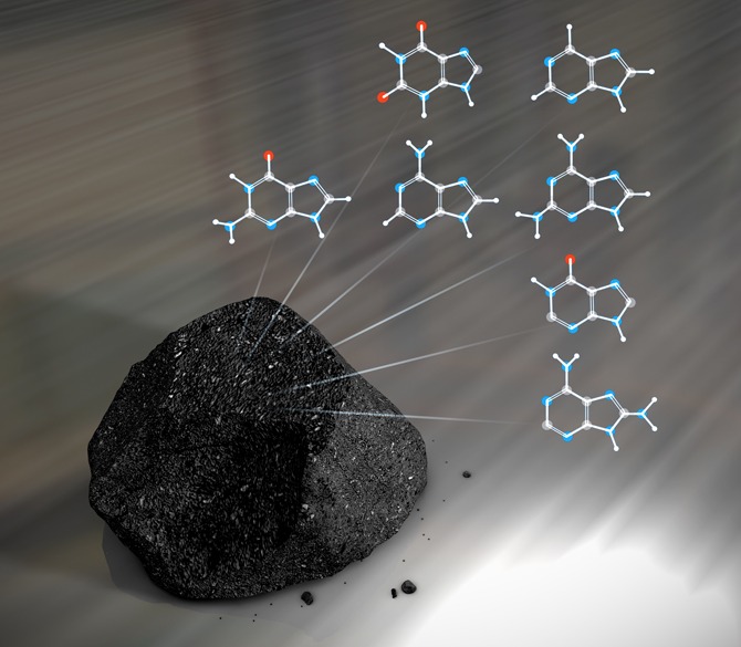 Строительные элементы ДНК метеоритов имеют космическое происхождение