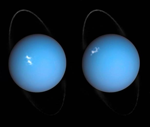 Хаббл снова заметил полярное сияние на Уране
