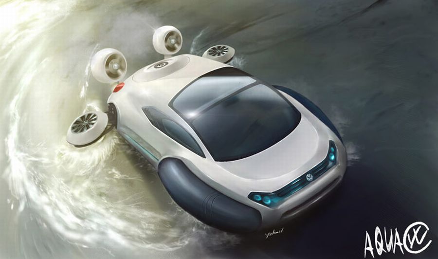Погоняем по воде и снегу на Aqua Concept от Volkswagen!