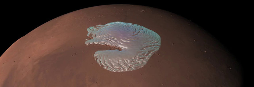 Анимация Дня: потрясающий северный полюс Марса