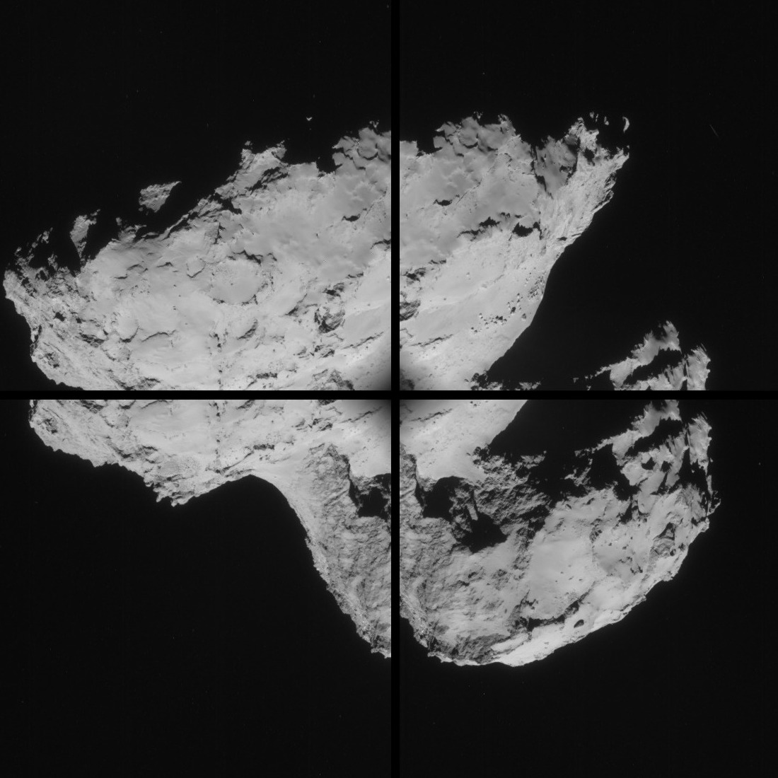 Мозаичное изображение кометы от "Розетты"