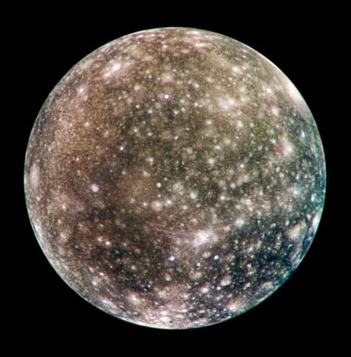 Спутник Галилео сфотографировал луну Каллисто