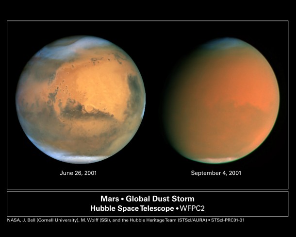 Ужасающие бури на Марсе
