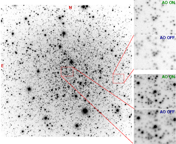 Новый лазер помогает рассмотреть рассеянное звездное скопление