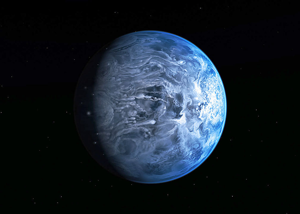 "Хаббл" исследовал синюю планету
