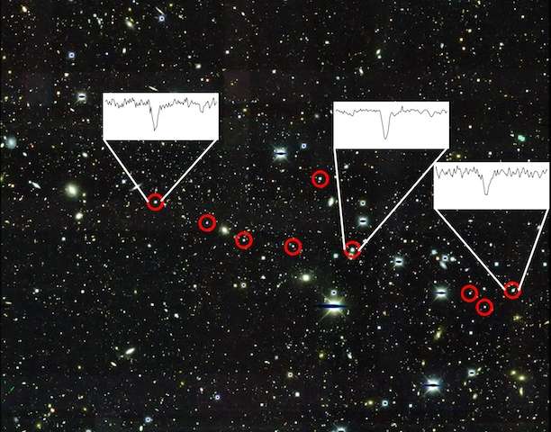 Крохотная древняя галактика хранит запись катастрофического события