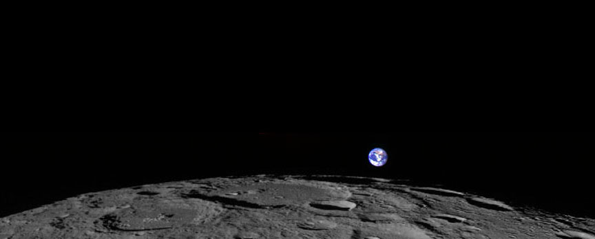 Как выглядит Земля с поверхности Луны