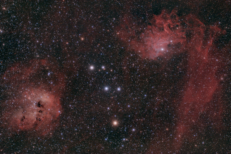 Кадр Дня: эмиссионная туманность IC 405 в северном созвездии