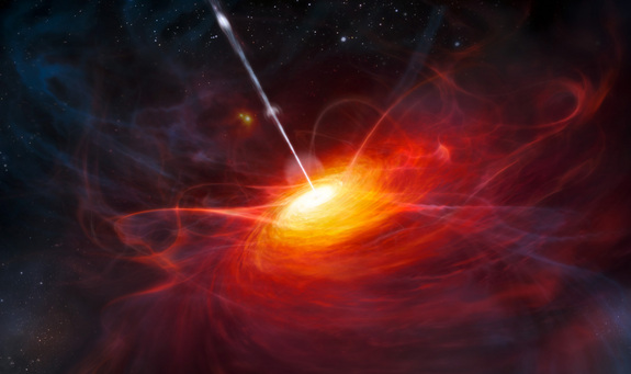 Найден самый яркий и далекий квазар в ранней вселенной