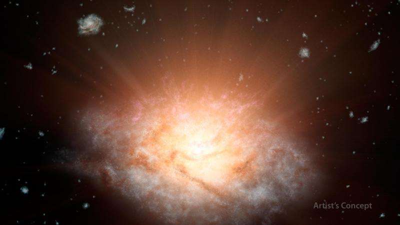 WISE обнаружил самую яркую галактику во Вселенной