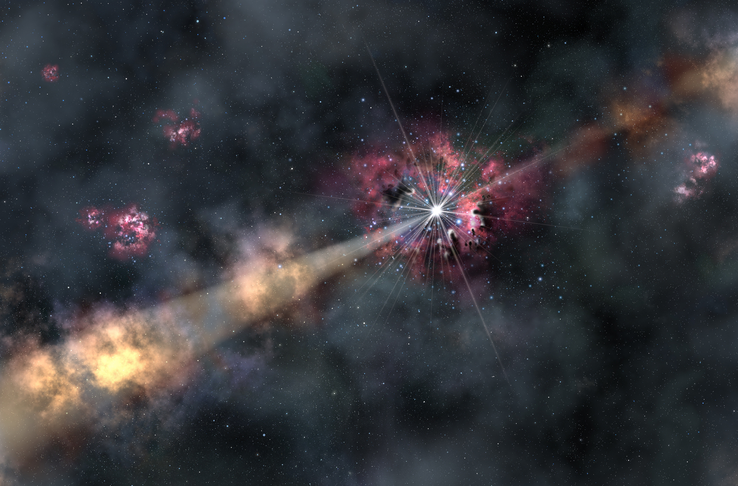 Астрономы обнаружили удивительный космический джет