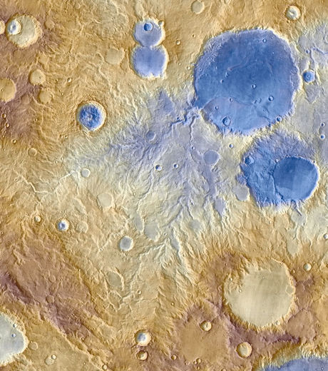 Осадки на Марсе сформировали долины